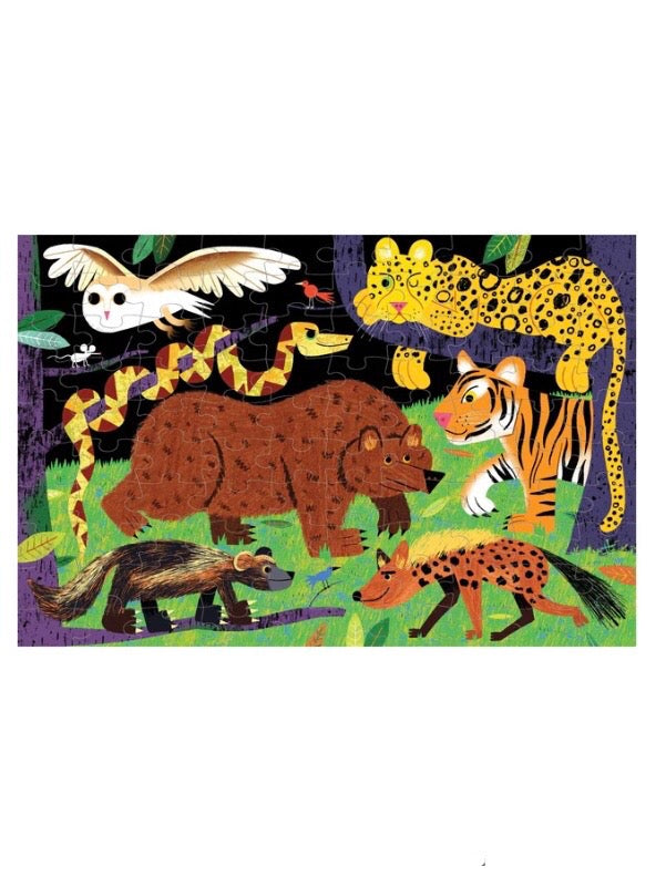 Land Predators Glow In The Dark 100 Piece Puzzle