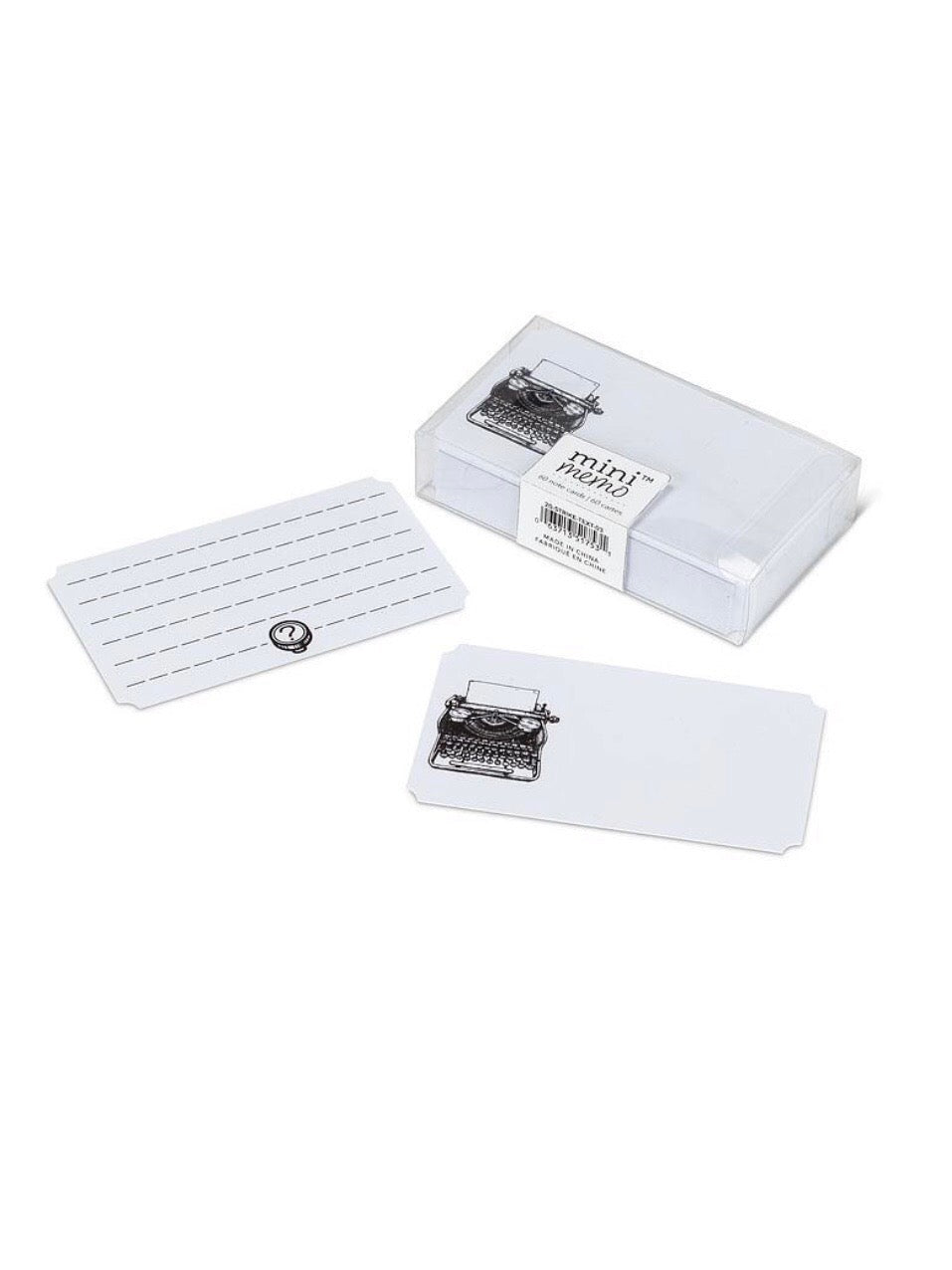 Mini Memo Note Cards- Typewriter
