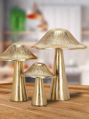 Gold Mushroom Sculpture