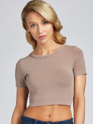 Short Sleeve Bamboo Crop