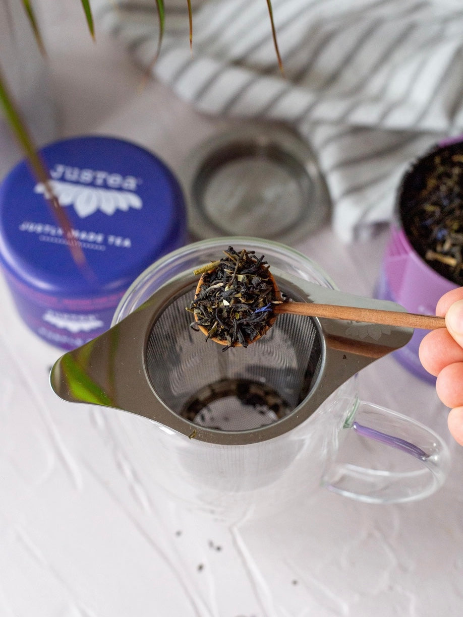 Tea Infuser with Dual-Use Coaster Lid - Tea Steeper Strainer