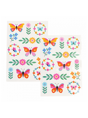 Floral Flutter Temporary Tattoos