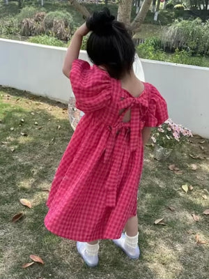 Pink Check Dress