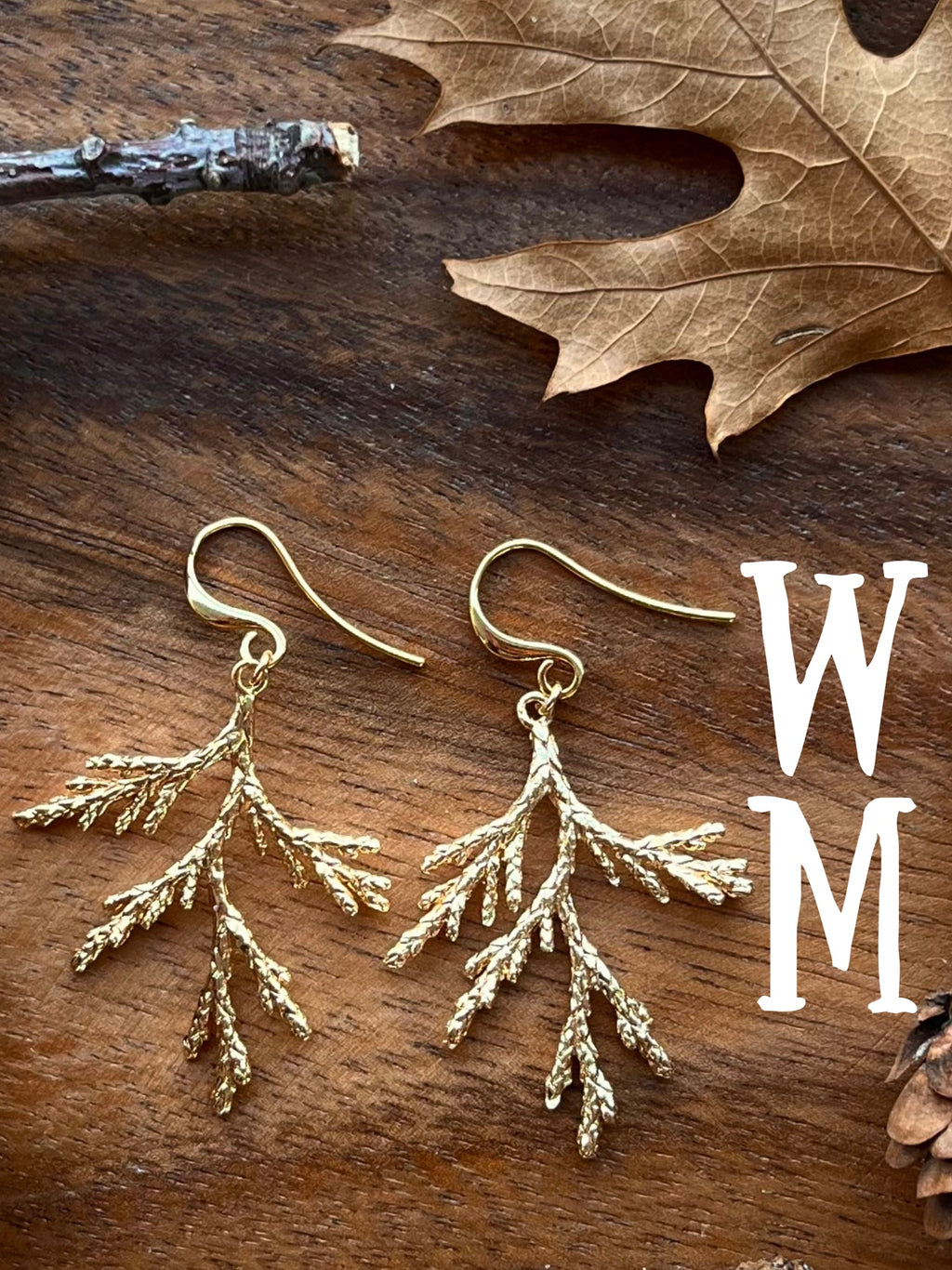 White Cedar Earrings