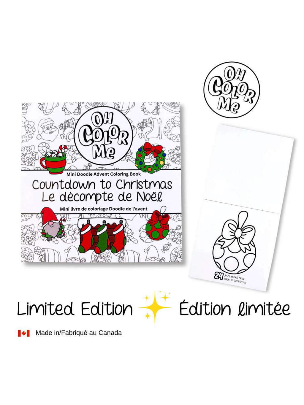 Advent Mini Coloring Book Countdown To Christmas, 4"x4"