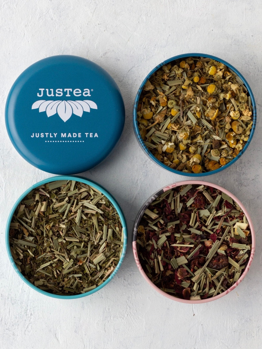Herbal Tea Trio Tin & Spoon - Organic, Fair-Trade Tea Gift