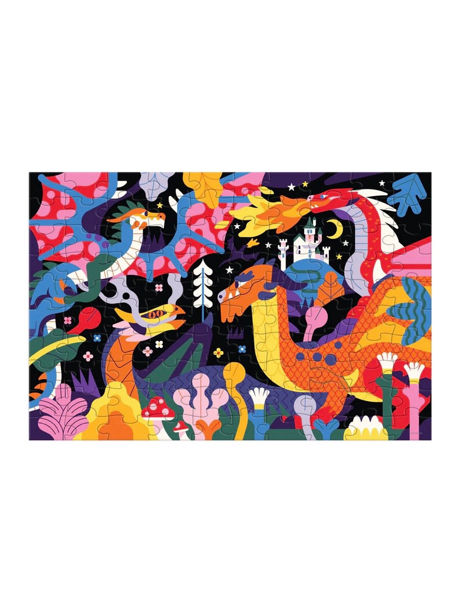 Dragons Glow In The Dark 100 Piece Puzzle
