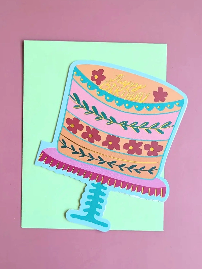 Die Cut Cake Birthday Card