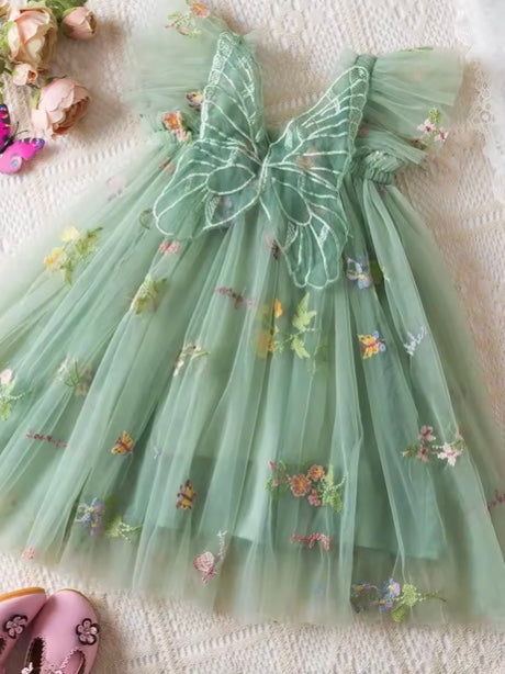 Butterfly Dress- Sage Floral