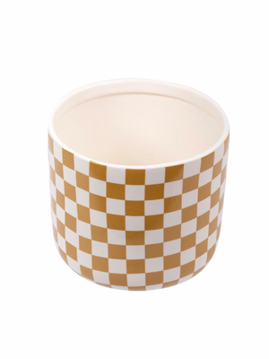 Checkered Ceramic Planter