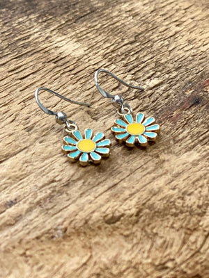 Enamel Daisy Earrings