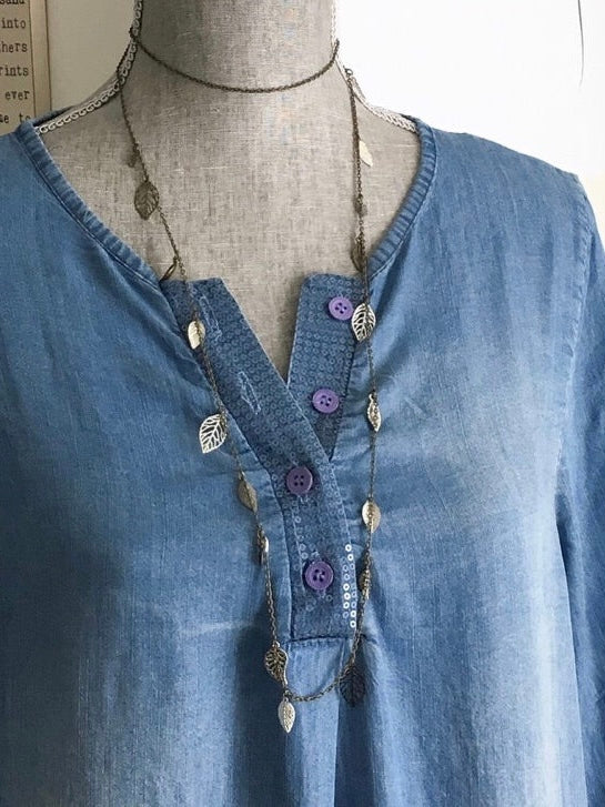 Waterfall Leaf Necklace