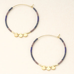 Miyuki Large Hoop - Dark Multi/Gold