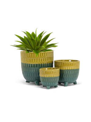 Etched Two Tone Planter
