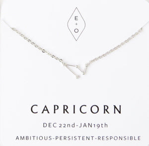 Zodiac constellation 2025 necklace silver