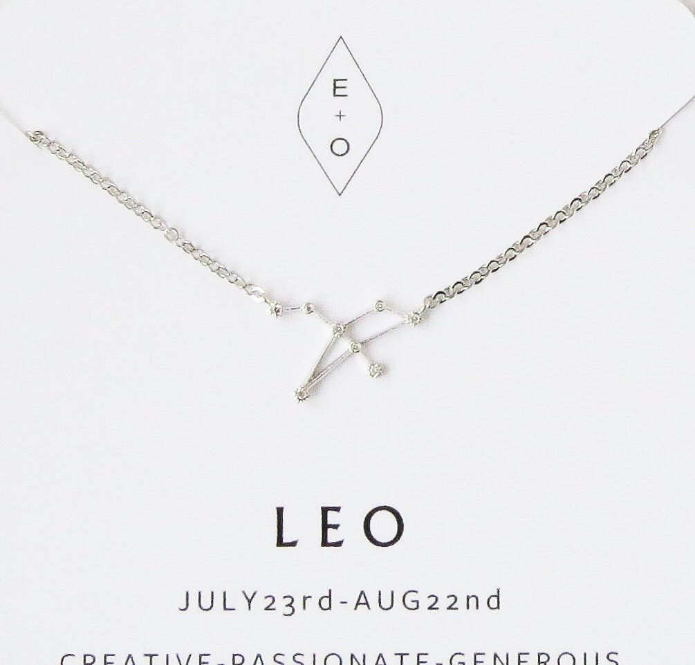 Zodiac Constellation Necklace- Silver