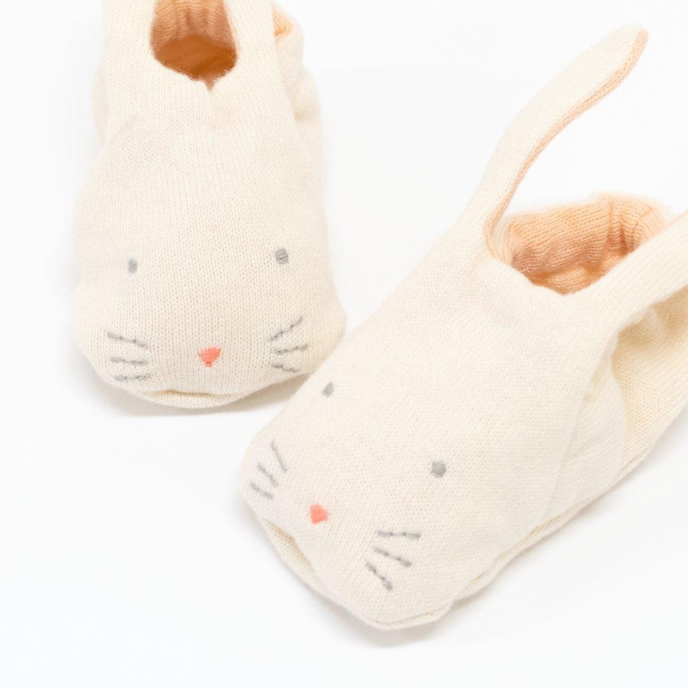 Peach Bunny Slippers
