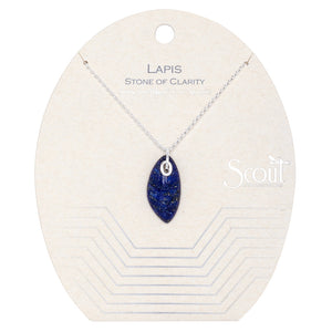 Organic Stone Necklace-Lapis