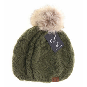 Knit Beret- Olive