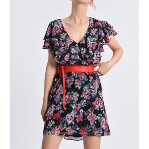 Wide Tie Belt - Red