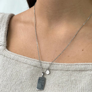 Zodiac Card Necklace - Silver