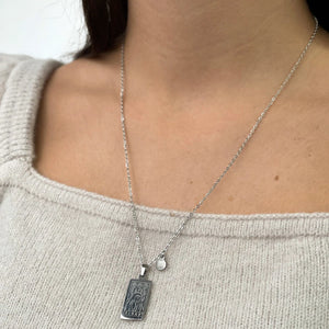 Zodiac Card Necklace - Silver