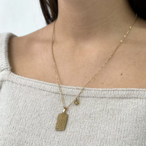 Zodiac Card Necklace - Gold