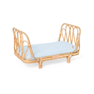 Rattan Day Bed- Baby Blue