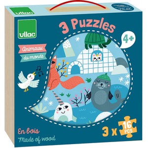 3 in 1 Animals of the World Puzzle