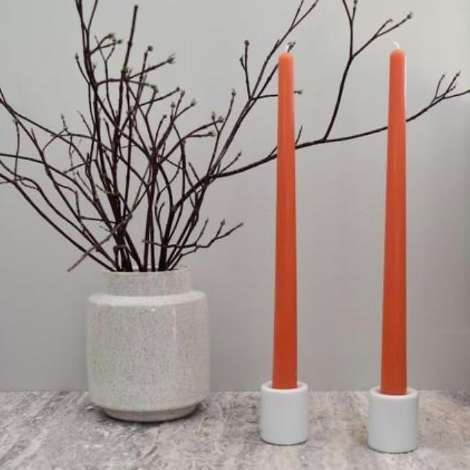 Beeswax Tapers- Tangerine