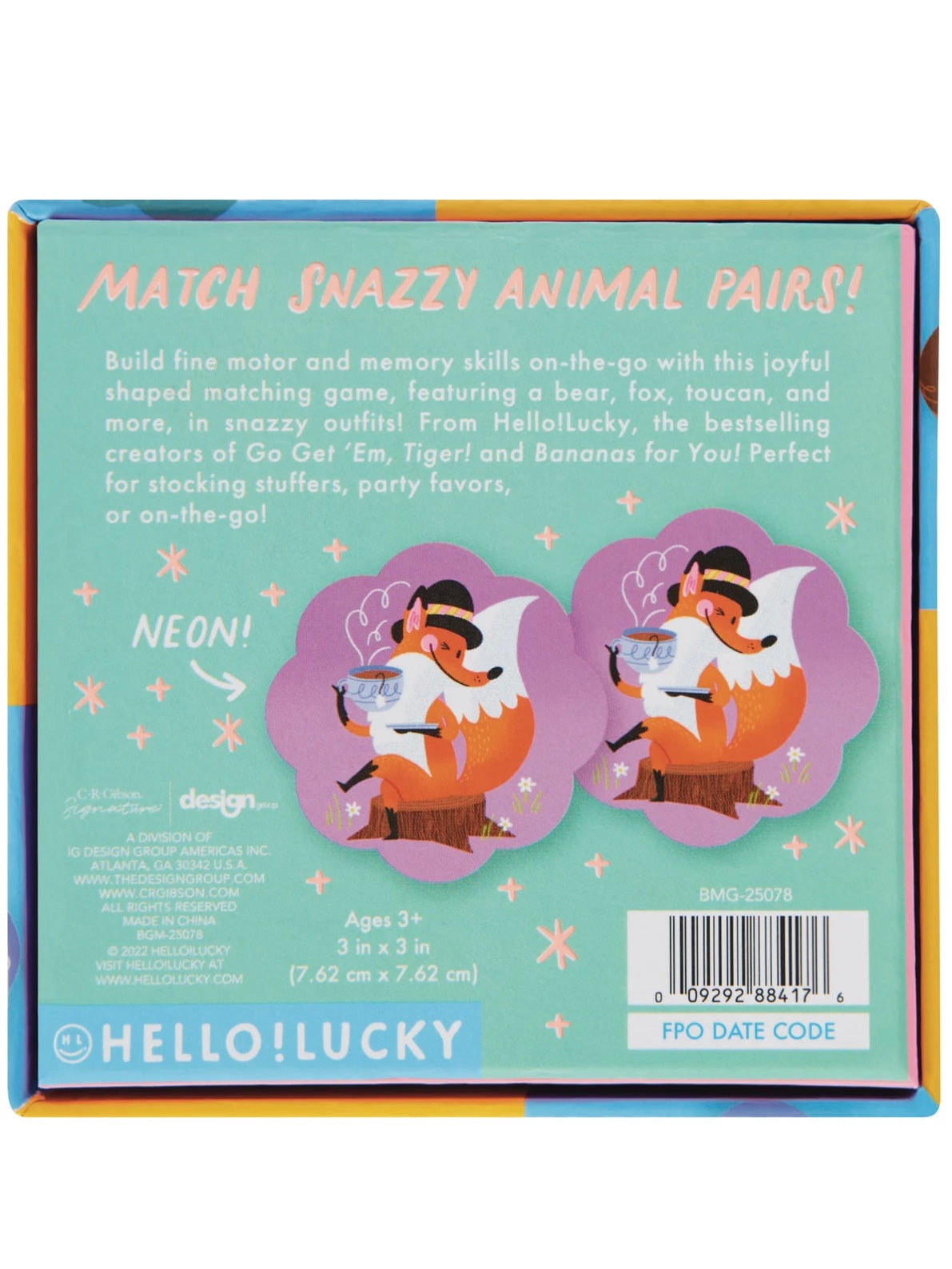 Snazzy Animals Match Game