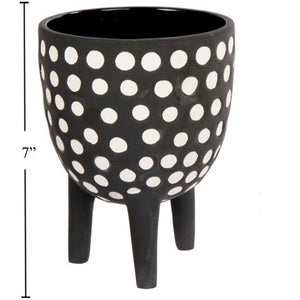 Polka Dot Footed Planter