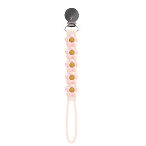 Beadless Pacifier Clip- Daisy