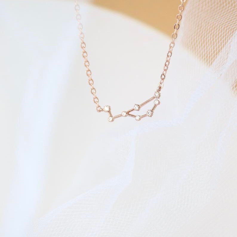 Zodiac Constellation Necklace- Rose Gold