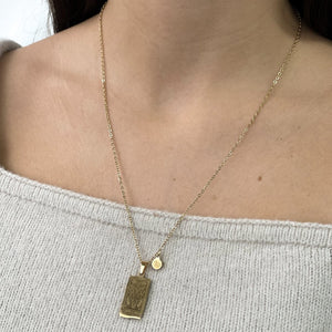 Zodiac Card Necklace - Gold