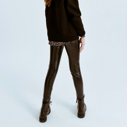 Girls Faux Leather Leggings