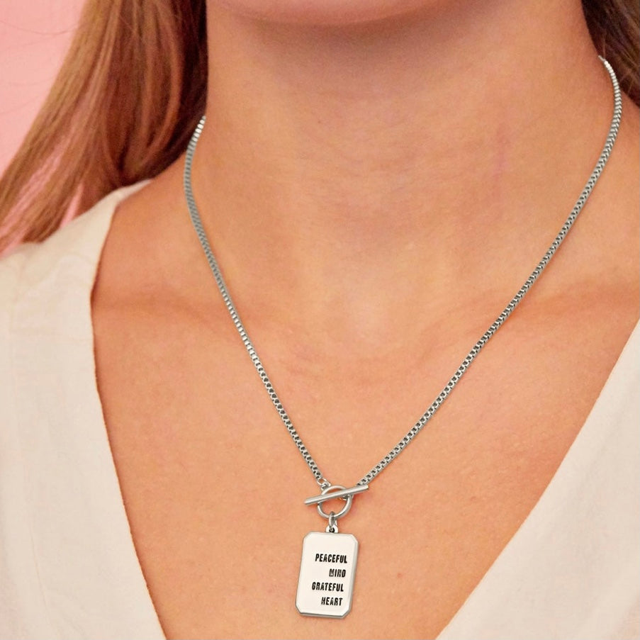 Be The Change Necklace- Silver