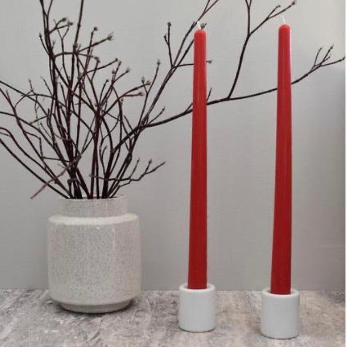 Beeswax Tapers- Red