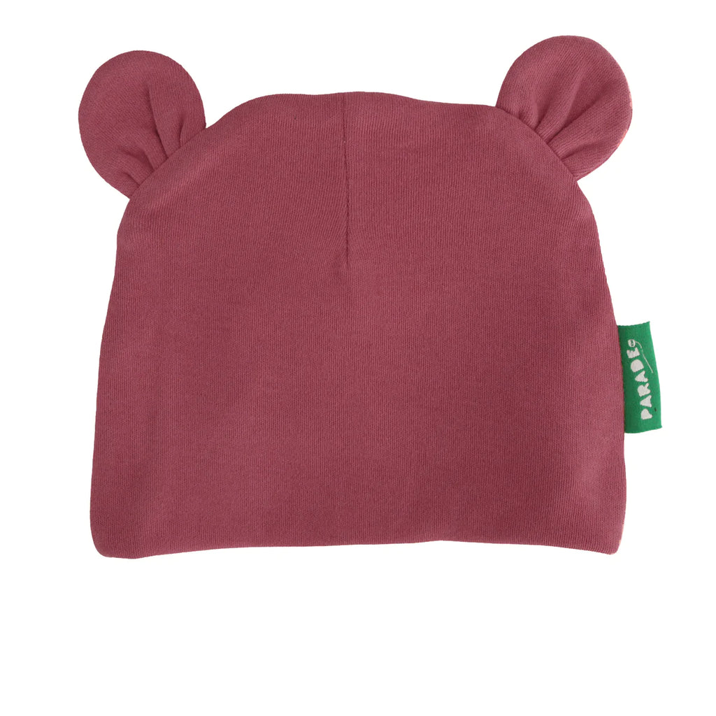 Organic Bear Hat- Rose