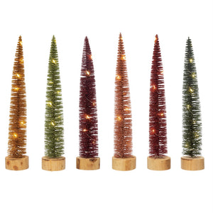 LED Bottle Brush Trees- 1 3/4” W x 11 3/4” H