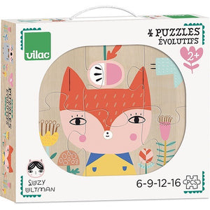 Wooden Puzzle Evolution (4 sizes, 1 kit)