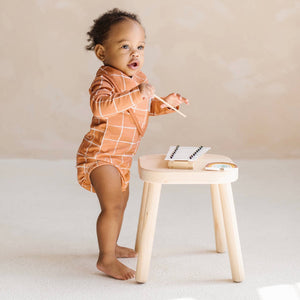 Long Sleeve Bodysuit- Oak Leaves