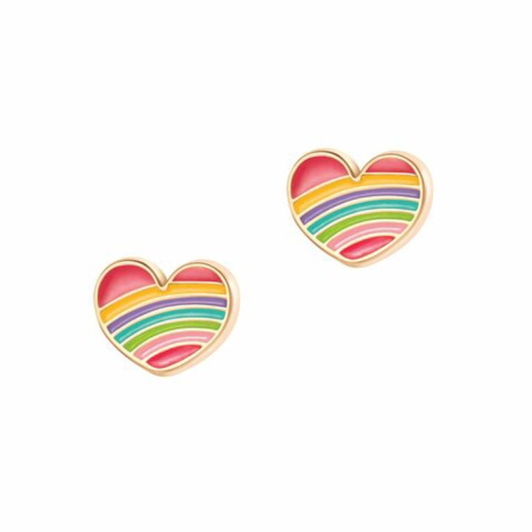 Rainbow Heart Earrings