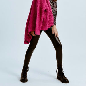 Girls Faux Leather Leggings