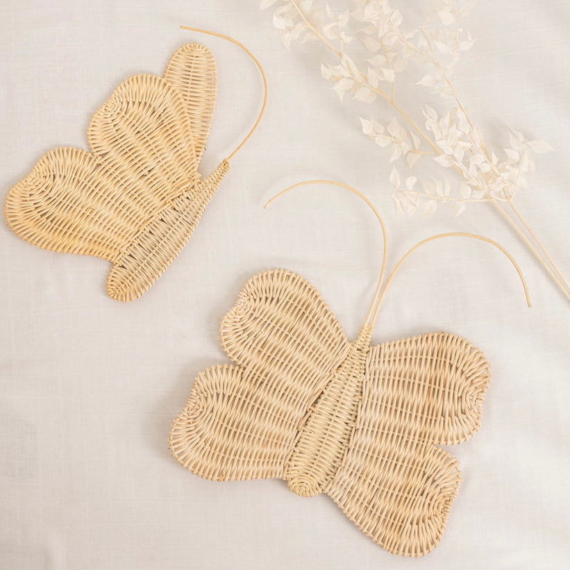 Rattan Wall Side Butterfly