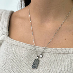 Zodiac Card Necklace - Silver