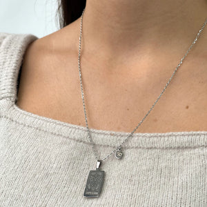 Zodiac Card Necklace - Silver