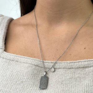 Zodiac Card Necklace - Silver